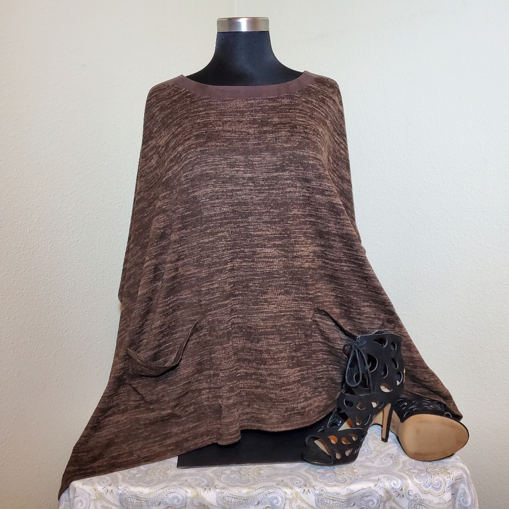 LOGO by Lori Goldstein Sweater Knit Poncho